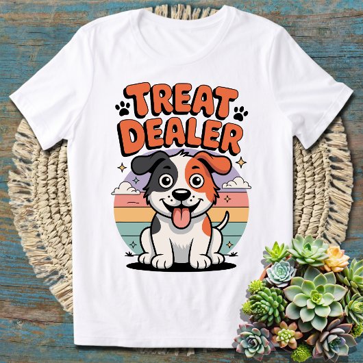 愛らしい漫画の犬のおもしろいデザイン愛犬家 Tシャツ
