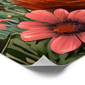 愛らしい漫画キツネ ポスター (角)