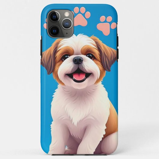 愛らしい漫画スタイル犬 Case-Mate iPhoneケース (裏面)