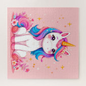愛らしい漫画ユニコーン ジグソーパズル (横)