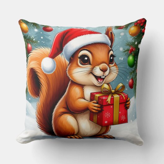 愛らしい漫画リス クッション (正面)