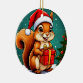 愛らしい漫画リス セラミックオーナメント (右)