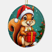 愛らしい漫画リス セラミックオーナメント (左)