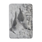 愛らしい灰色と白の野生動物写真のカモメ バスマット (正面縦)