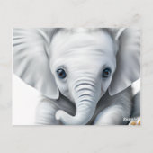 愛らしい灰色のベビー象 ポストカード (裏面)