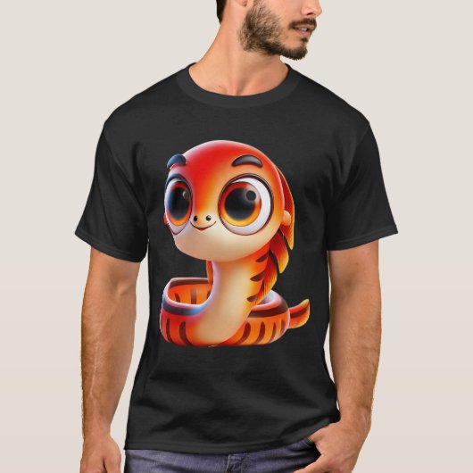 愛らしい炎のウナギ Tシャツ (正面)
