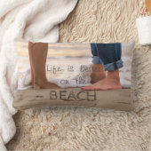 愛らしい熱帯ビーチ、フット ランバークッション (ブランケット)