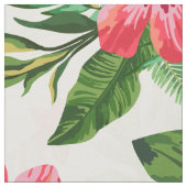 愛らしい熱帯花の模様 ファブリック (クローズアップ)