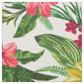 愛らしい熱帯花の模様 ファブリック (見本)