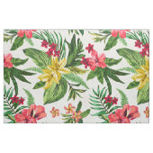 愛らしい熱帯花の模様 ファブリック (ファットクウォーター)