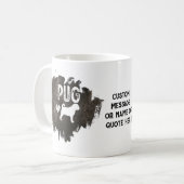 愛らしい父の日の犬のパパパグペットドッグ恋人 コーヒーマグカップ (正面左)