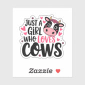 愛らしい牛の恋人デザイン シール (シート)