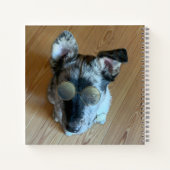愛らしい牛の犬のプレースホルダ写真カスタム ノートブック (裏面)