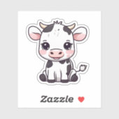 愛らしい牛の防水 シール (シート)