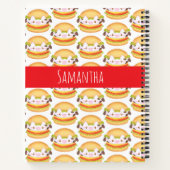 愛らしい牛ハンバーガー ノートブック (裏面)