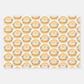 愛らしい牛ハンバーガー ラッピングペーパーシート (正面)