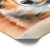 愛らしい牧羊犬の子犬のアートワーク ポスター (角)