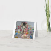 愛らしい犬が登場する誕生日カード カード (正面)