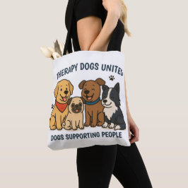 愛らしい犬たちと共にTDUトート トートバッグ