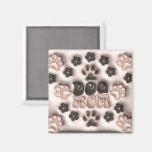 愛らしい犬のお母さん マグネット (正面/裏面)