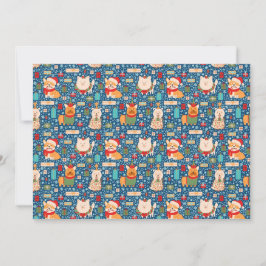 愛らしい犬のクリスマススウェットパターン シーズンカード