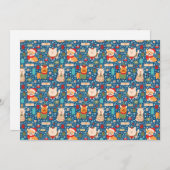 愛らしい犬のクリスマススウェットパターン シーズンカード (正面/裏面)