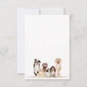 愛らしい犬の子犬の赤ちゃんシャワー 招待状 (裏面)