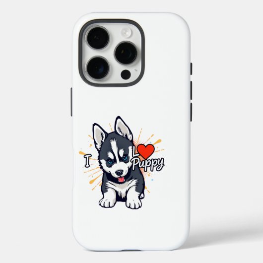 愛らしい犬の恋人デザイン Case-Mate iPhoneケース (裏面)
