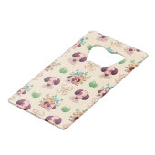 愛らしい犬の柄 クレジットカード栓抜き (正面アングル)