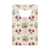 愛らしい犬の柄 クレジットカード栓抜き (裏面)