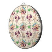 愛らしい犬の柄 ダーツボード (正面右)