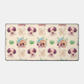 愛らしい犬の柄 デスクマット (正面)