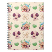 愛らしい犬の柄 ノートブック (正面)