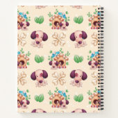 愛らしい犬の柄 ノートブック (裏面)