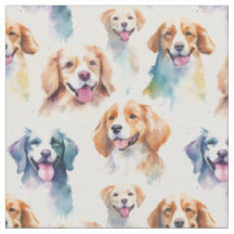 愛らしい犬の水彩画