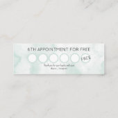 愛らしい犬の花の冠、水色の白 ロイヤリティカード (裏面)