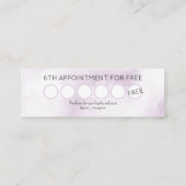 愛らしい犬の花の冠、水色の白 ロイヤリティカード (裏面)