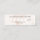 愛らしい犬の花の冠、水色の白 ロイヤリティカード (裏面)