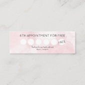 愛らしい犬の花の冠、水色の白 ロイヤリティカード (裏面)