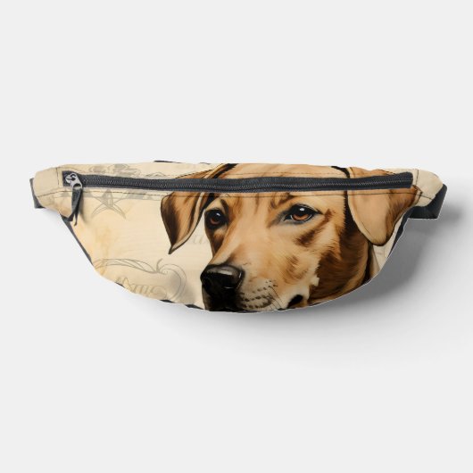 愛らしい犬の長い耳 ファニーパック (レイダウン)