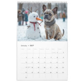 愛らしい犬の1年 カレンダー (1月 2027)