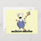 愛らしい犬のTシャツおよびギフト ポストカード (正面/裏面)