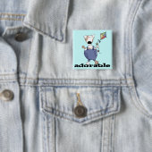 愛らしい犬のTシャツおよびギフト 缶バッジ (インサイチュ)