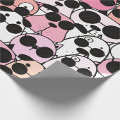 愛らしい犬をテーマにしたパターンデザイン ラッピングペーパー (角)