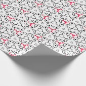 愛らしい犬をテーマにしたパターンデザイン ラッピングペーパー (角)