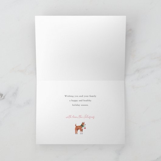 愛らしい犬ペットドッグラバークリスマスシティパーク シーズンカード (内部)