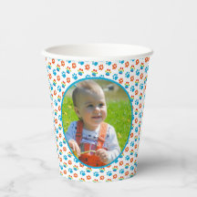 愛らしい犬レインボーウォーターカラー1歳の誕生日パーティー