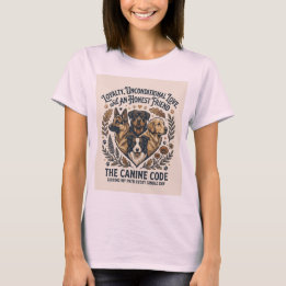 愛らしい犬好き女子のための美しいTシャツ Tシャツ