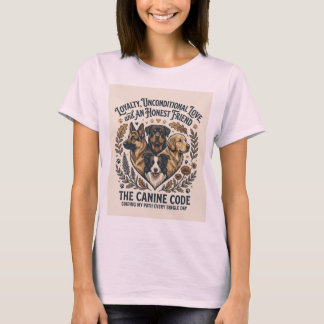 愛らしい犬好き女子のための美しいTシャツ Tシャツ