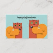 愛らしい犬猫ペットシッター 名刺 (裏面)